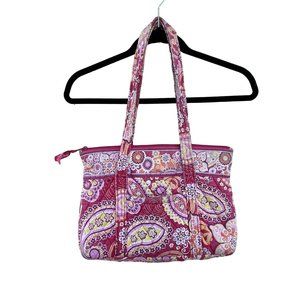 Vera Bradley Raspberry Fizz 2008 Retired Pattern Shoulder Strap Purse Tote EUC